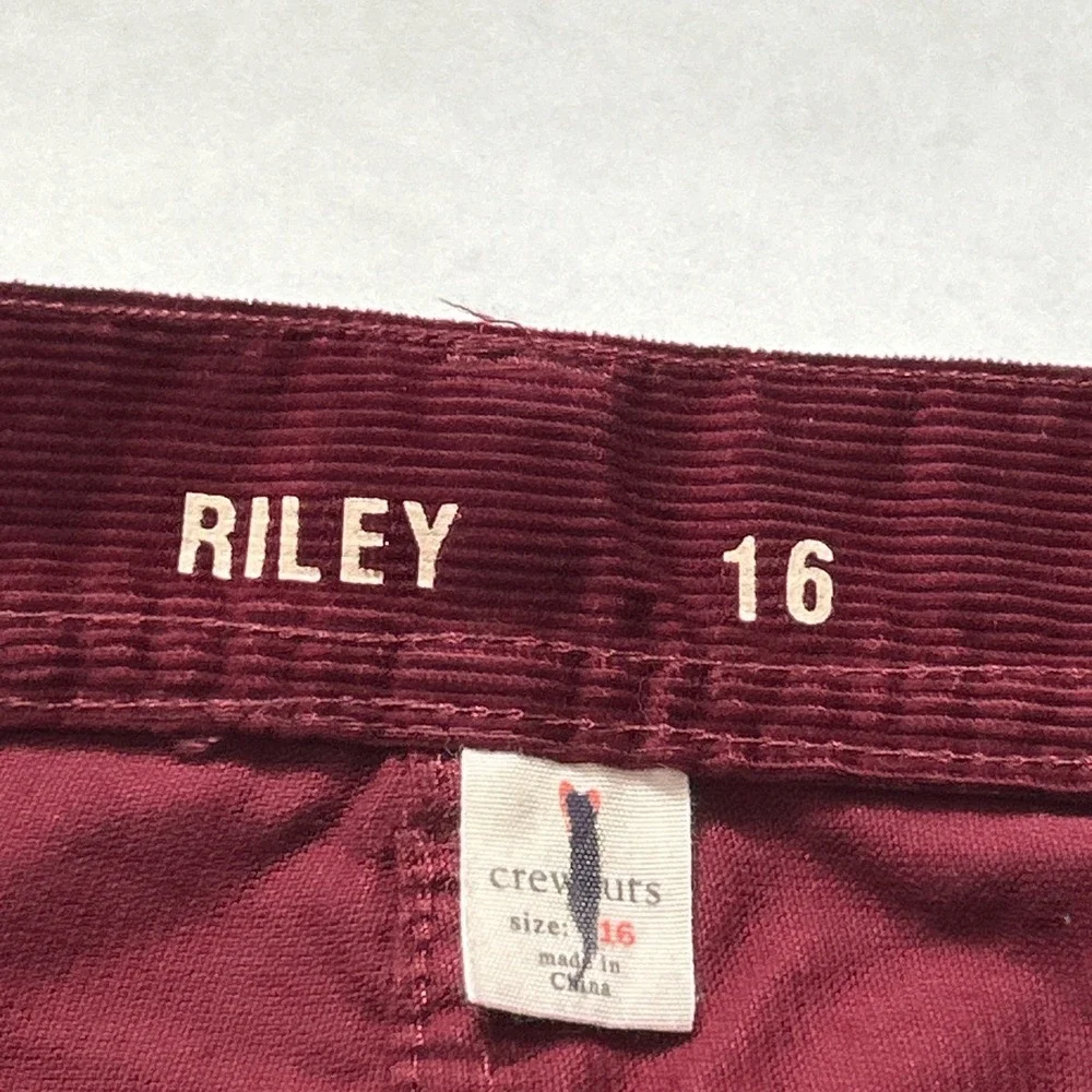 Girls Crewcuts Riley‎ Corduroy Pants Straight Leg  Sz 16 13787